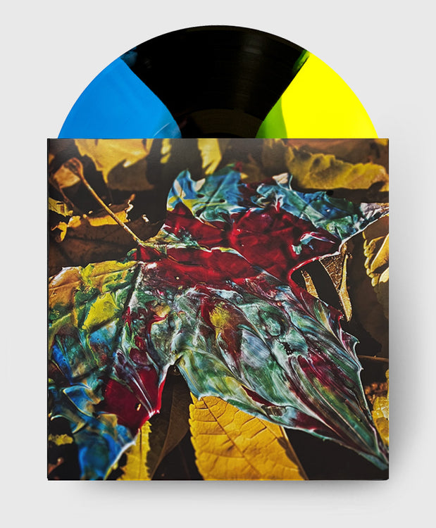 Cyan + Black + Neon Yellow Tricolour Striped Vinyl