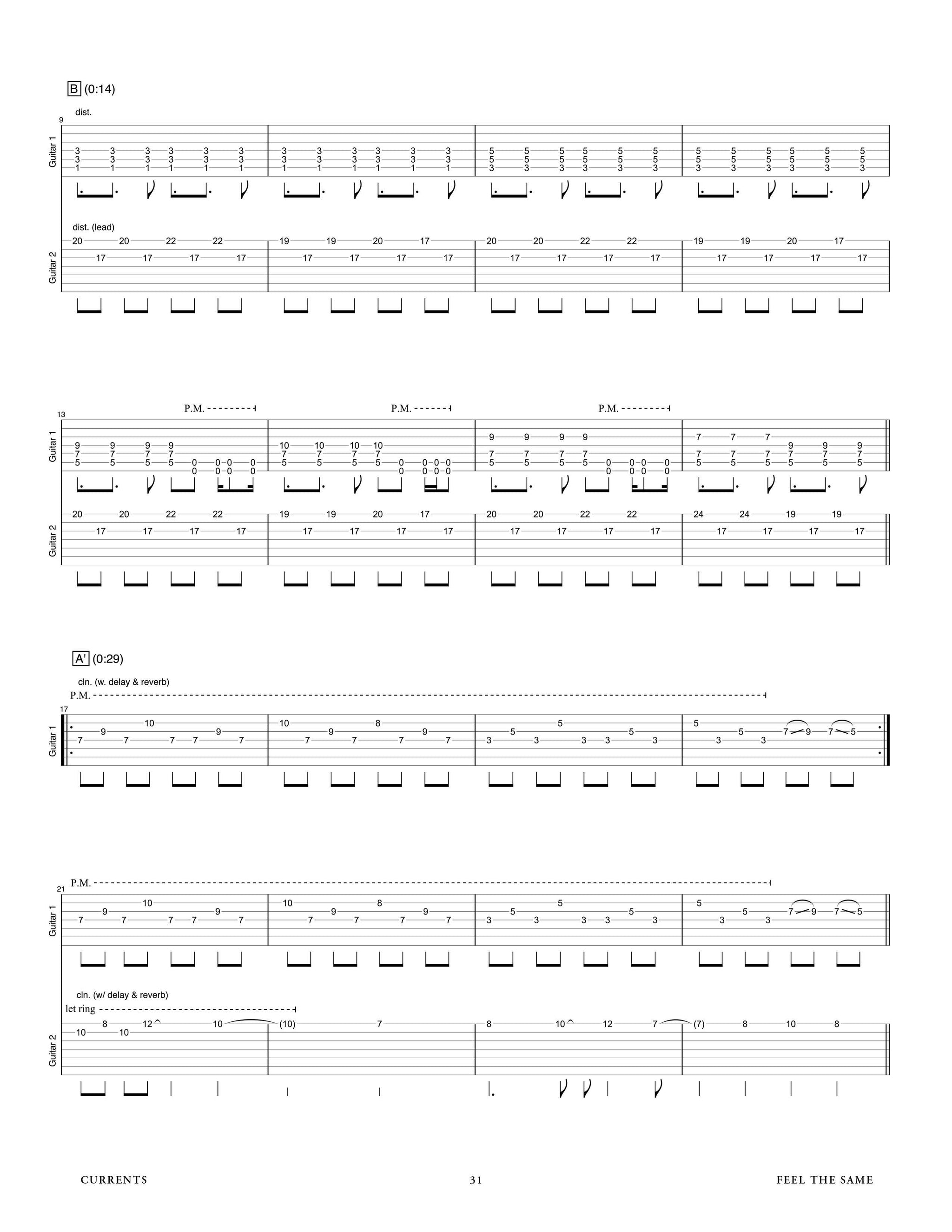currents monsters tab Currents: I Let the Devil In Official Guitar Tab Book – Sheet Happens