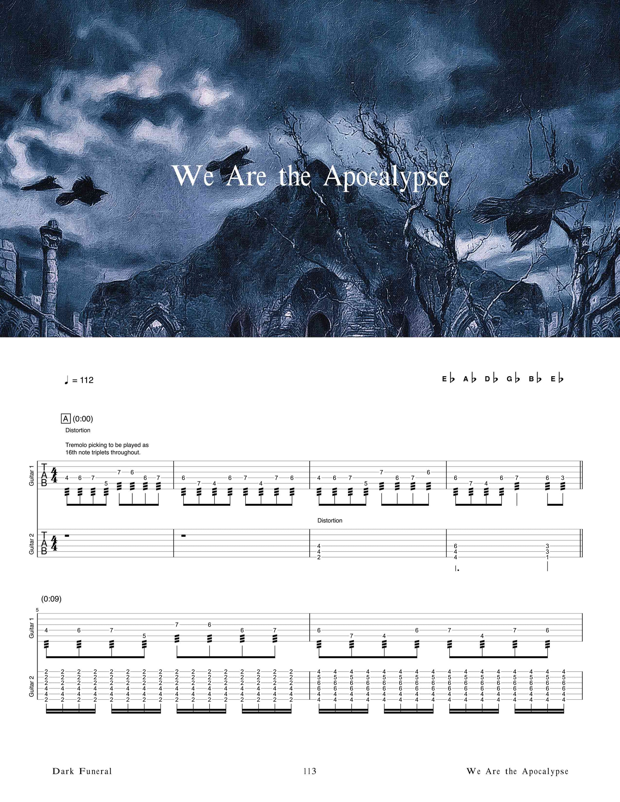Dark Funeral: We Are The Apocalypse Official Guitar Tab Book