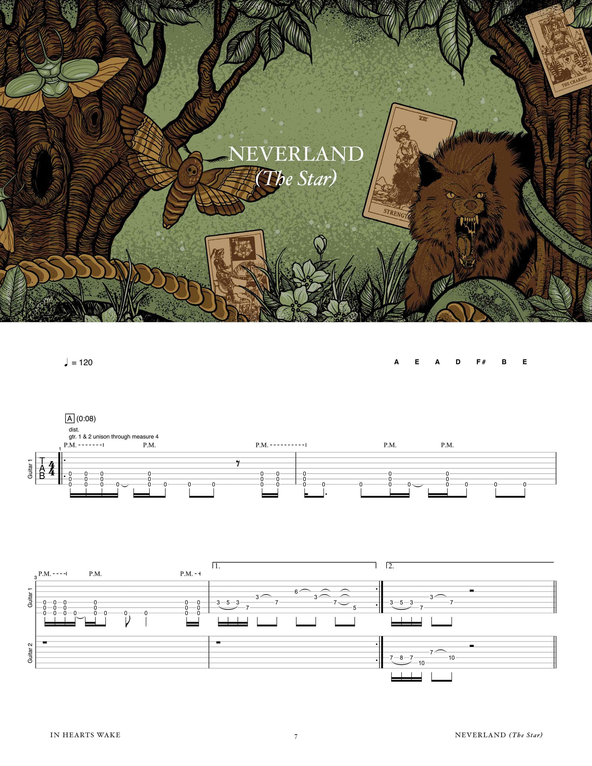 In Hearts Wake: Divination Official Guitar Tab Book – Sheet Happens