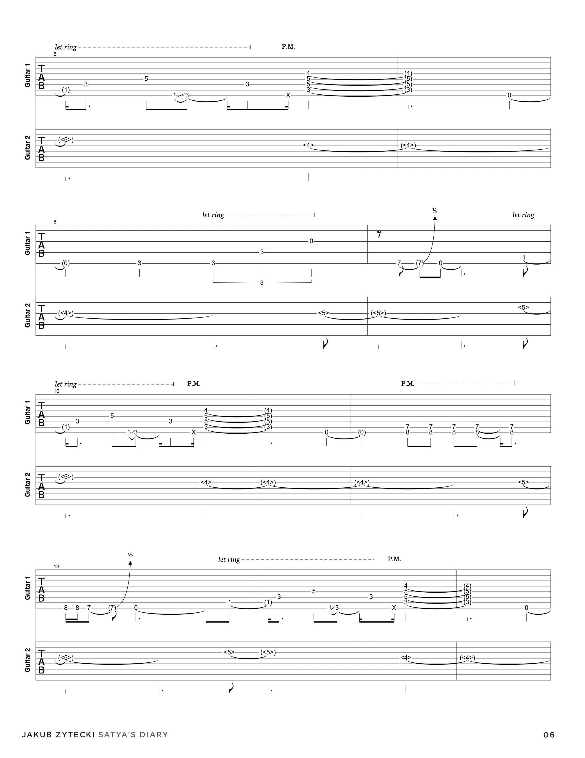 Jakub Zytecki: Wishful Lotus Proof Official Guitar Tab Book