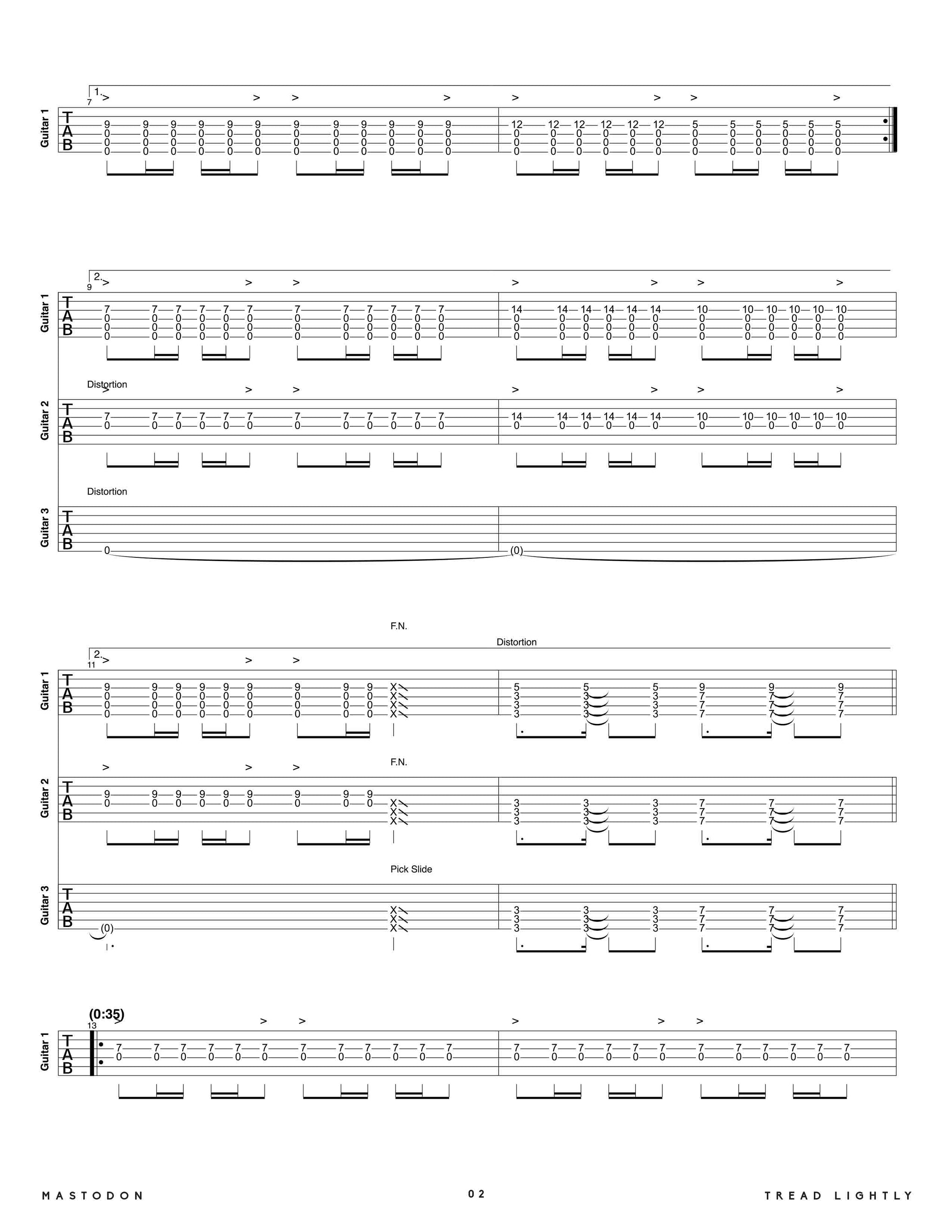 Mastodon: Once More Round The Sun Official Guitar Tab Book – Sheet