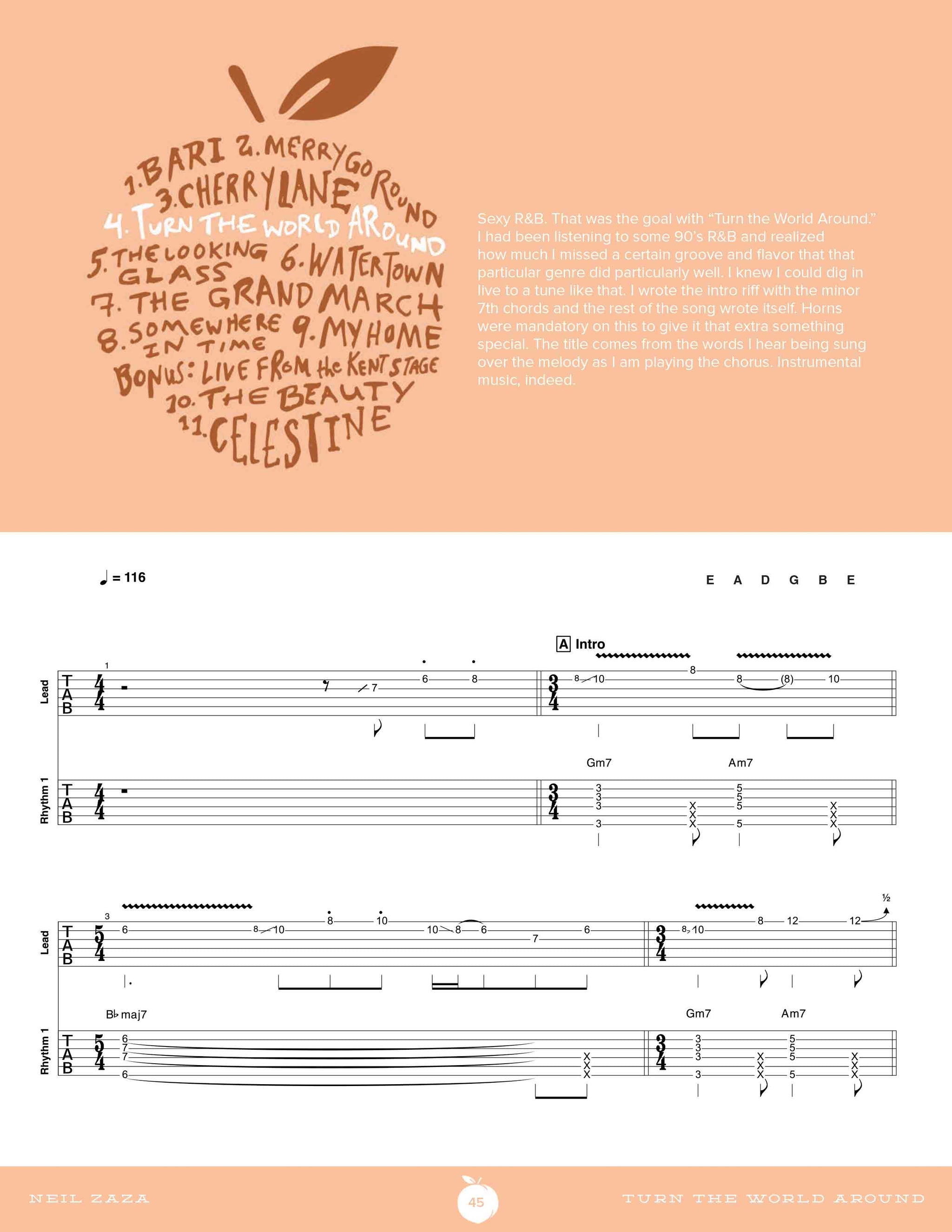 Neil Zaza: Peach Official Guitar Tab Book – Sheet Happens