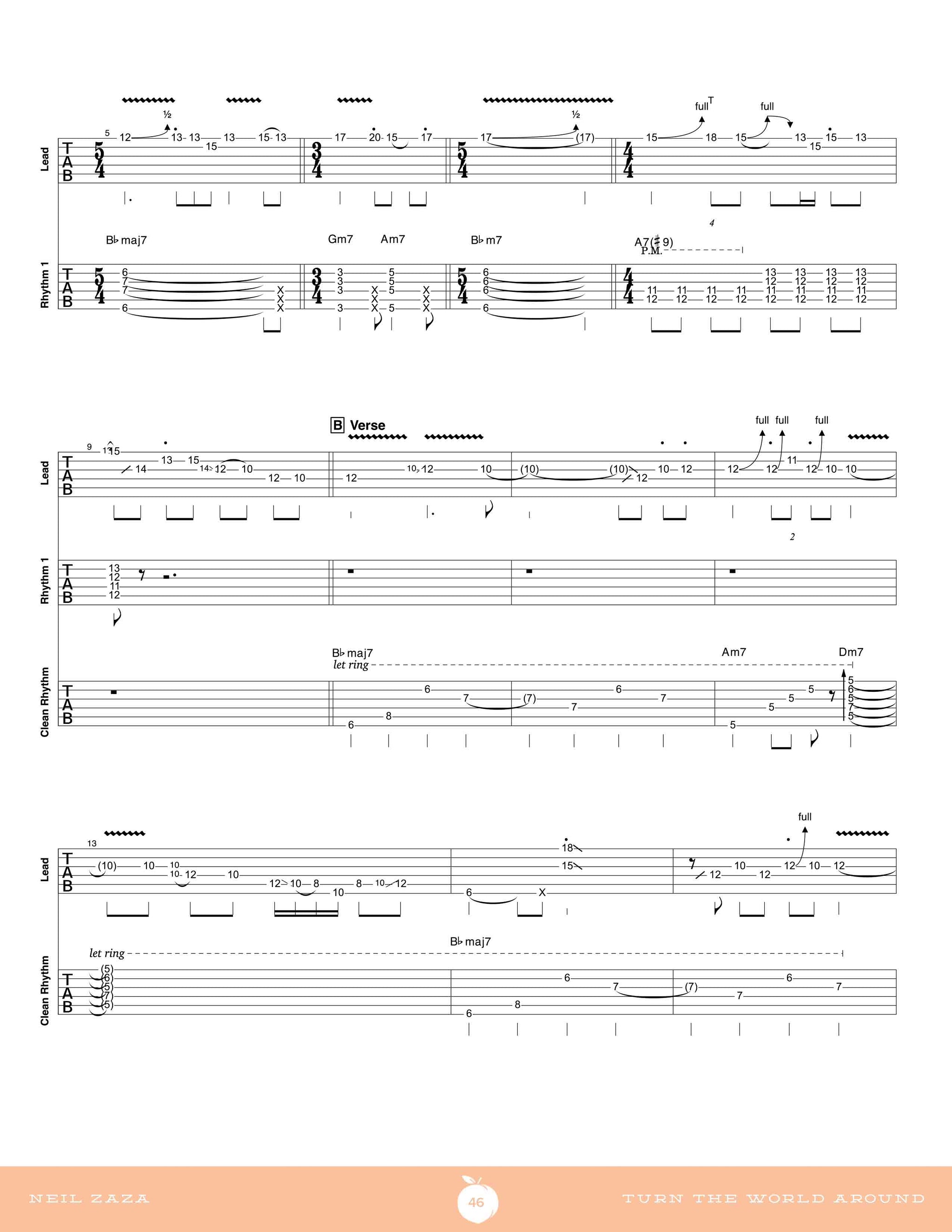 NEIL ZAZA ギタースコアブック Neil Zaza: Peach Official Guitar Tab Book – Sheet Happens