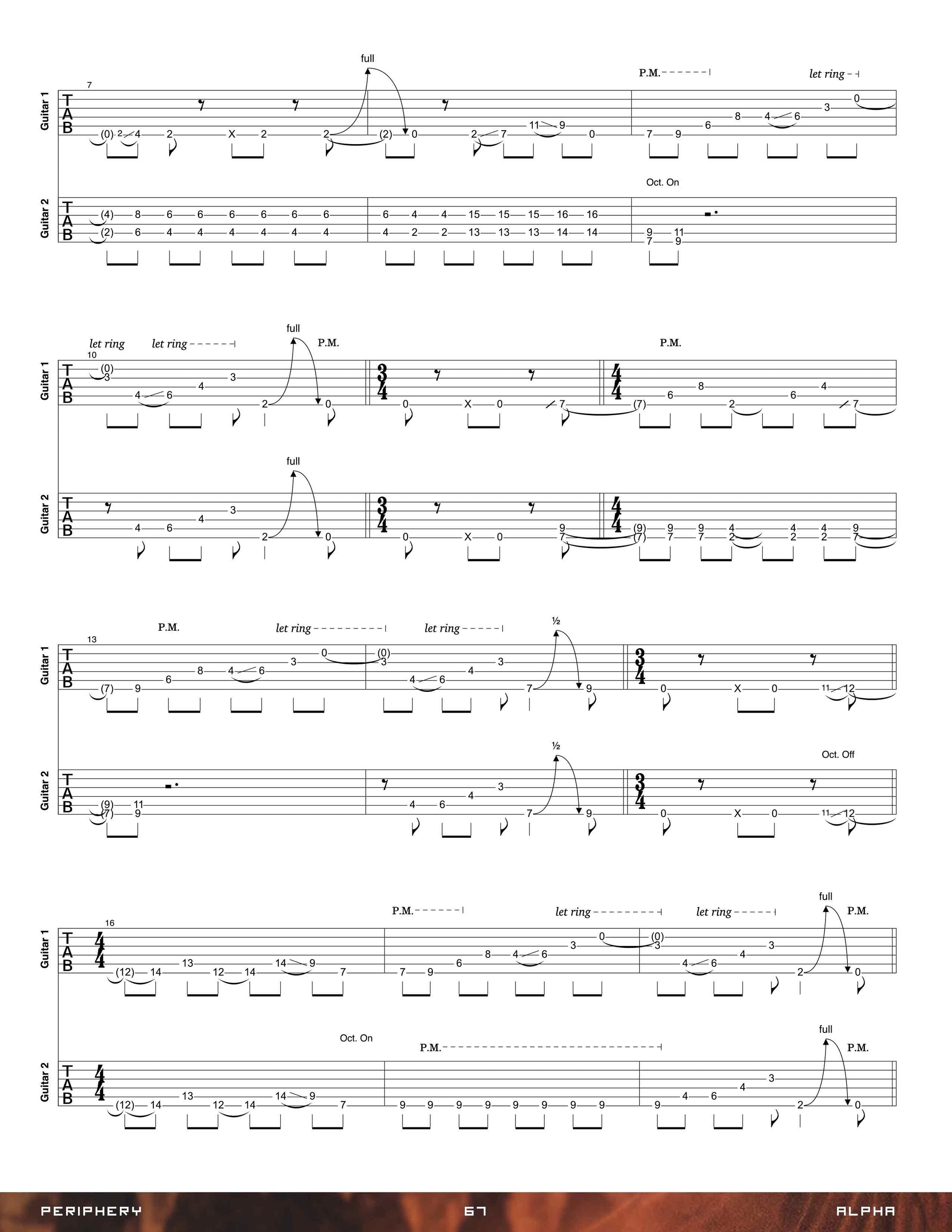 Periphery: Juggernaut: Alpha Official Guitar Tab Book – Sheet Happens