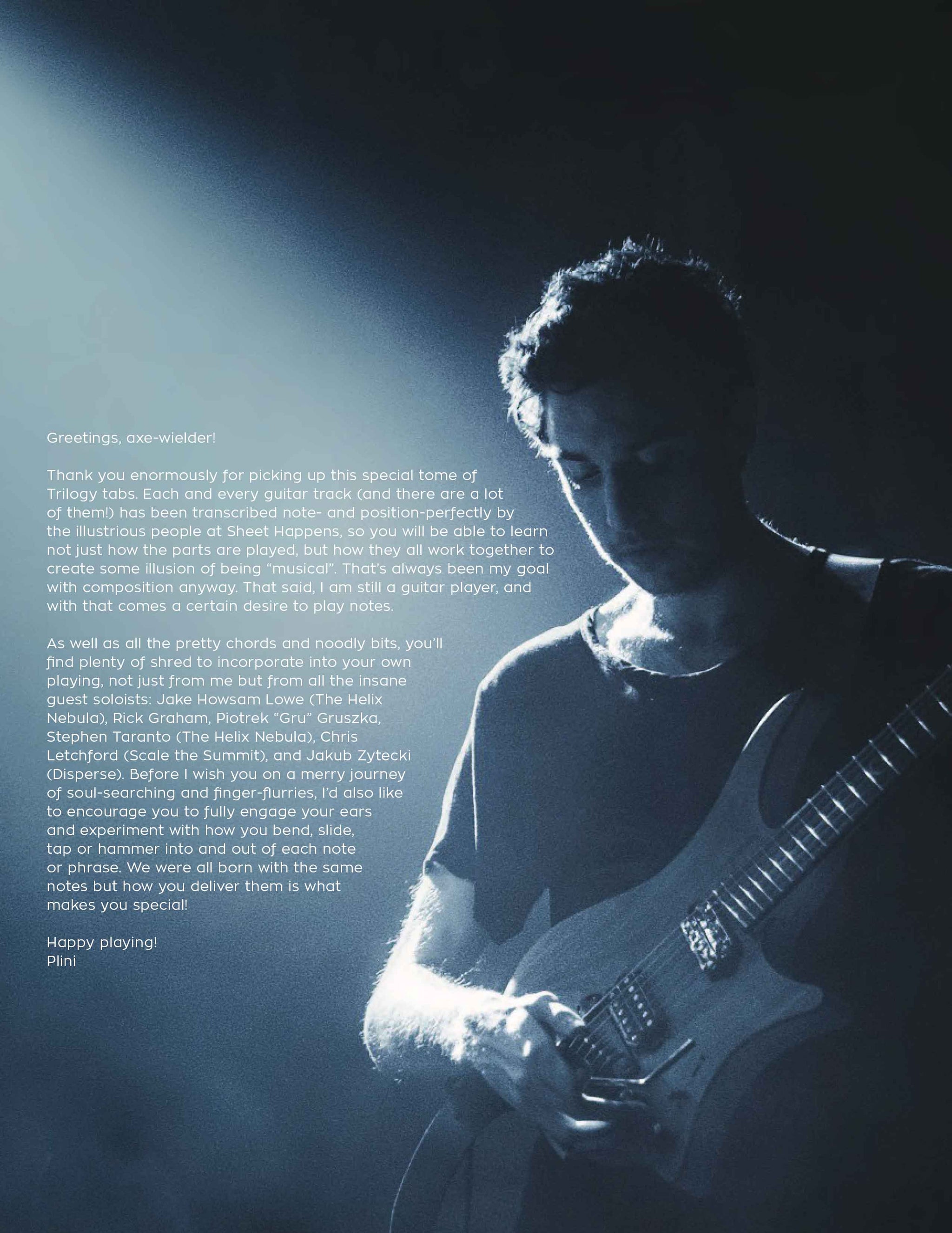 Plini: Trilogy Official Guitar Tab Book – Sheet Happens