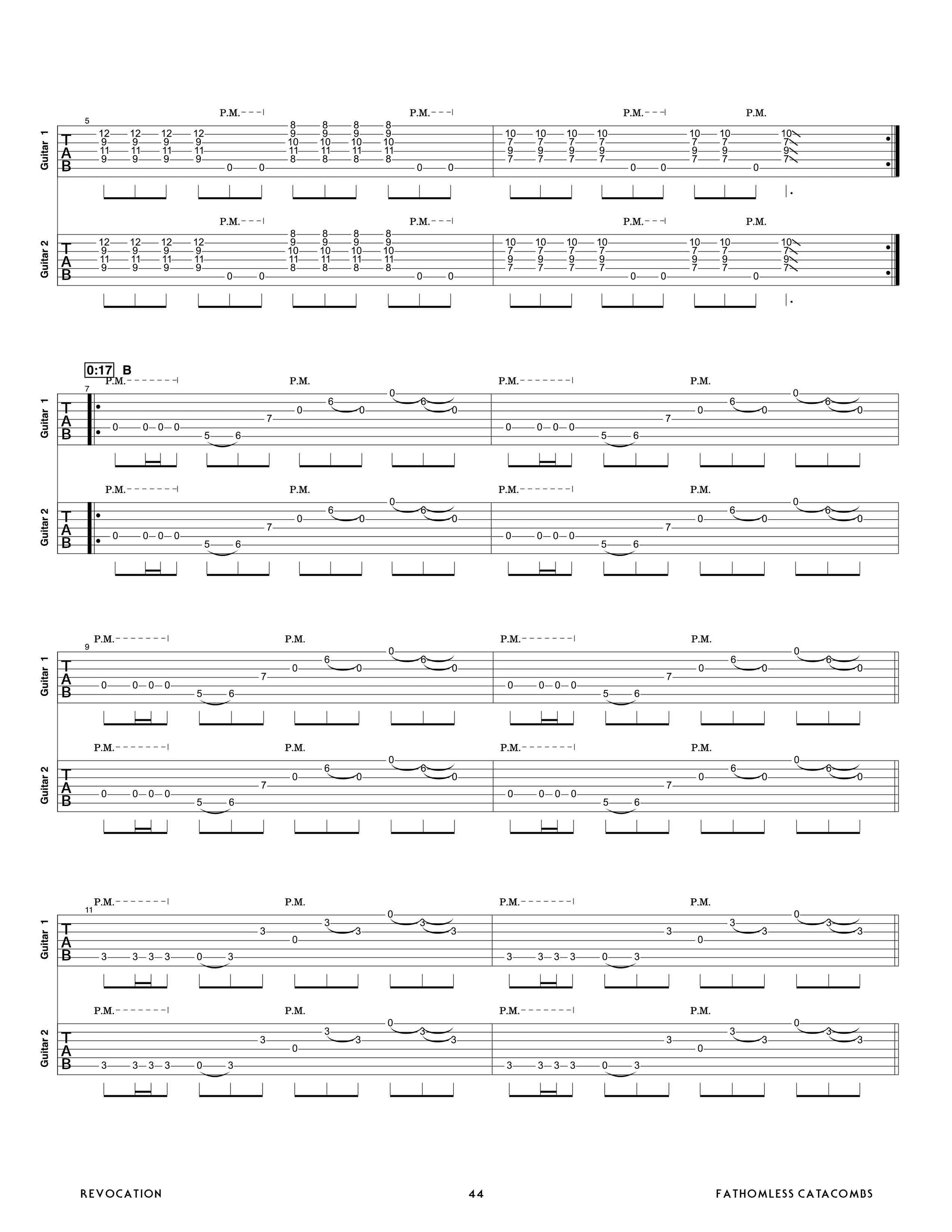 Revocation: The Outer Ones Official Guitar Tab Book – Sheet Happens