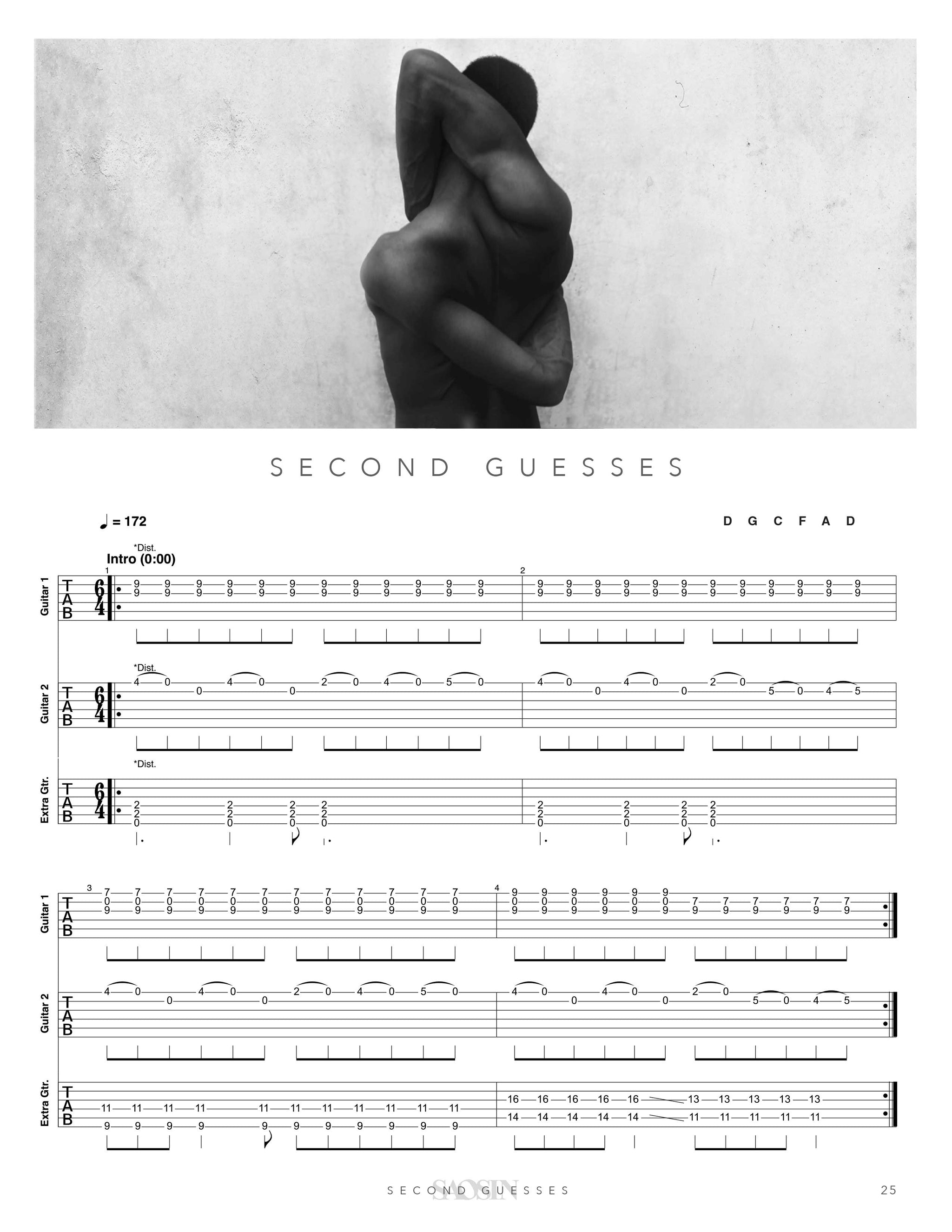 Saosin: Along The Shadow Official Guitar Tab Book – Sheet