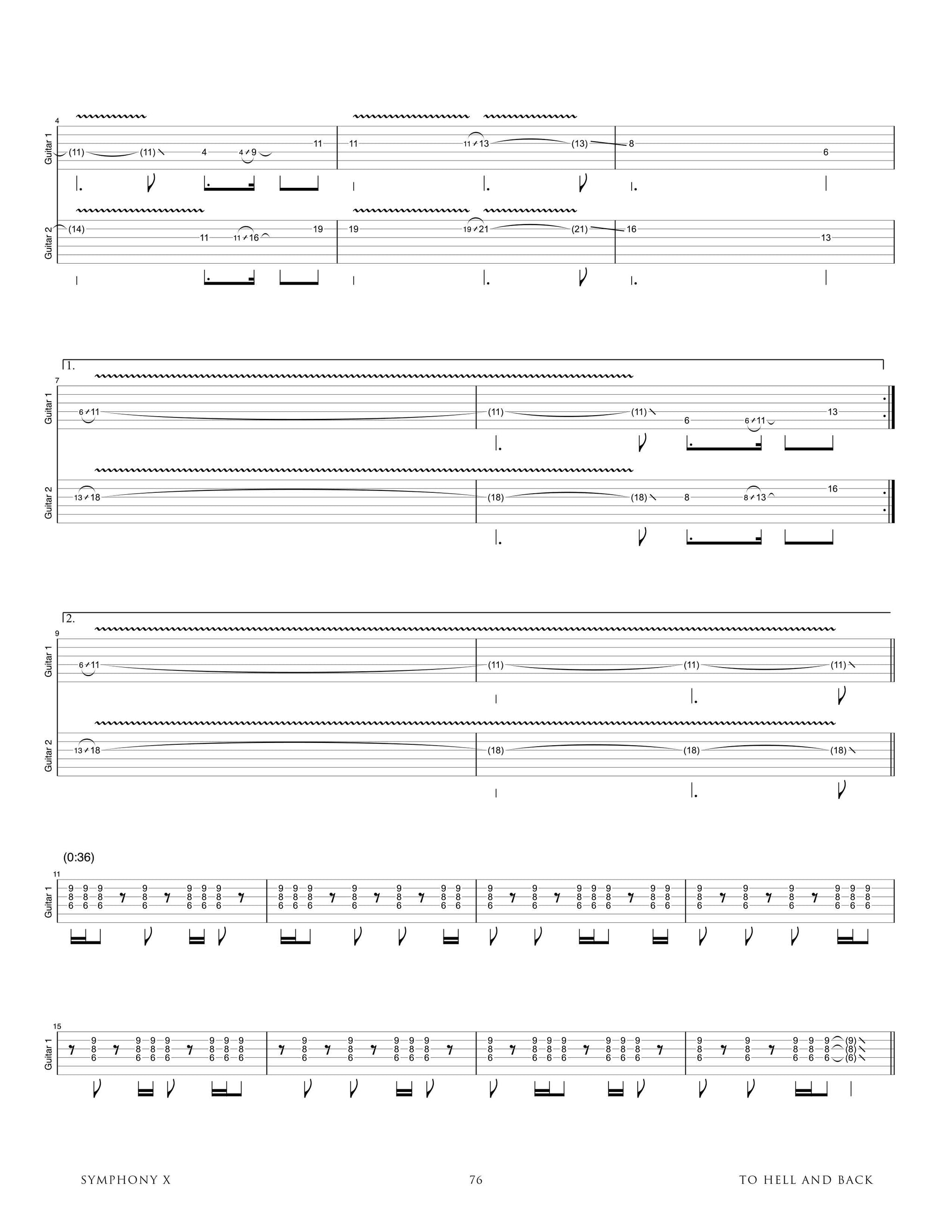 Symphony X: Underworld Official Guitar Tab Book – Sheet Happens