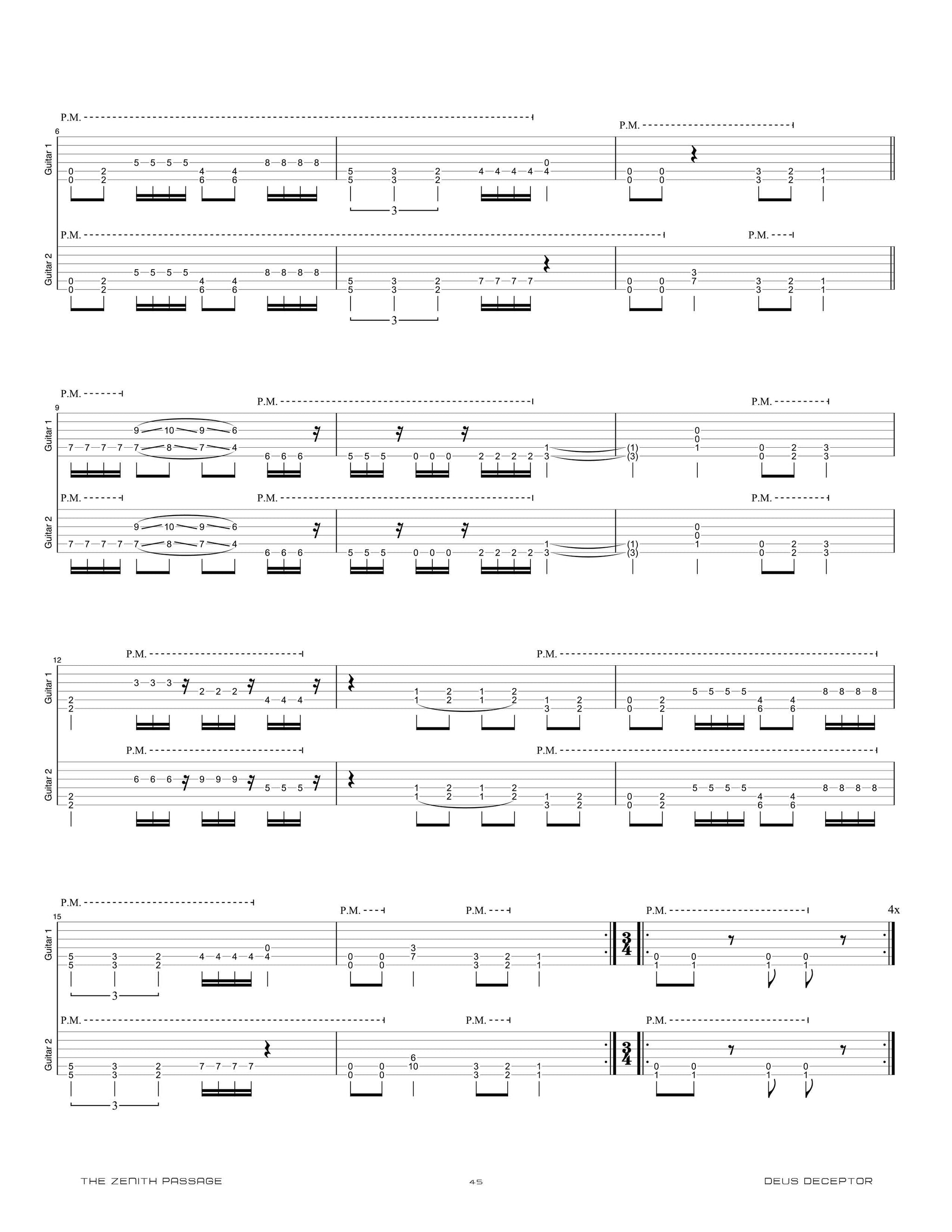 The Zenith Passage: Solipsist Official Guitar Tab Book – Sheet Happens
