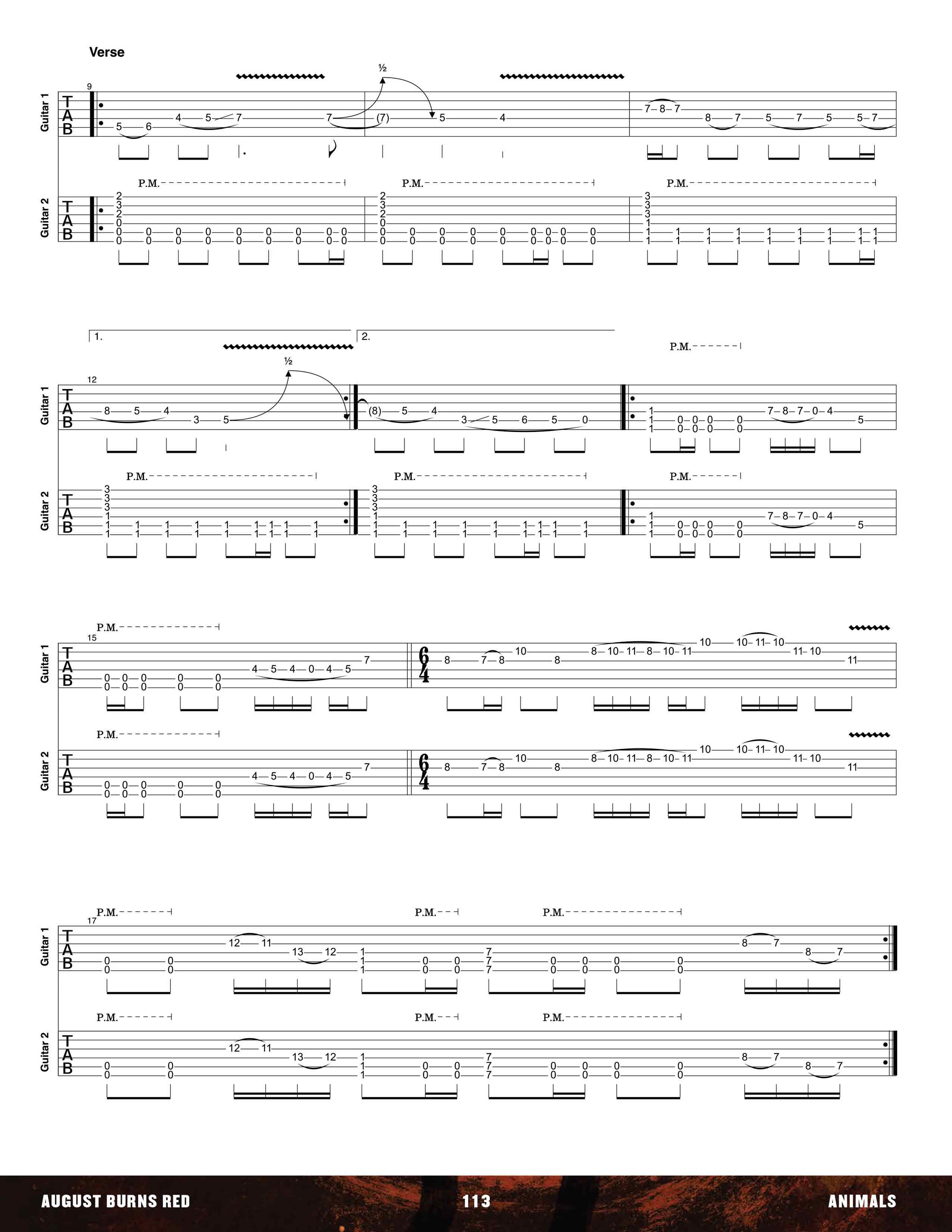 August Burns Red: Rescue and Restore Official Guitar Tab Book