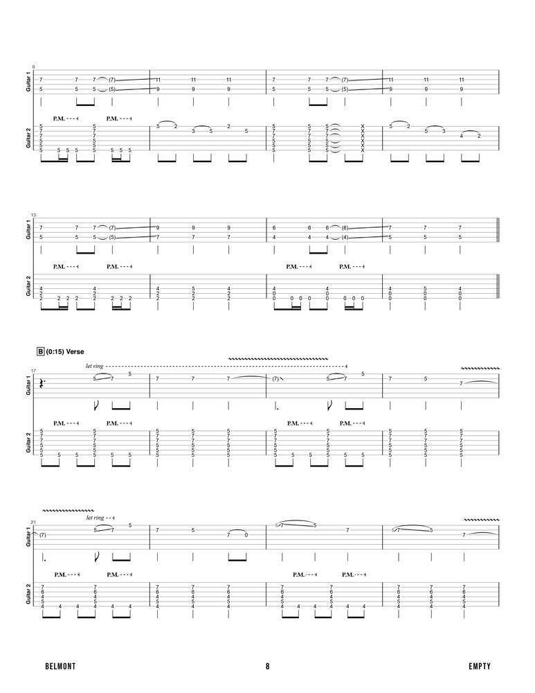 Belmont: S/T Official Guitar Tab Book – Sheet Happens