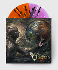 Load image into Gallery viewer, Violet + Orange Split w/ Black + White Splatter
