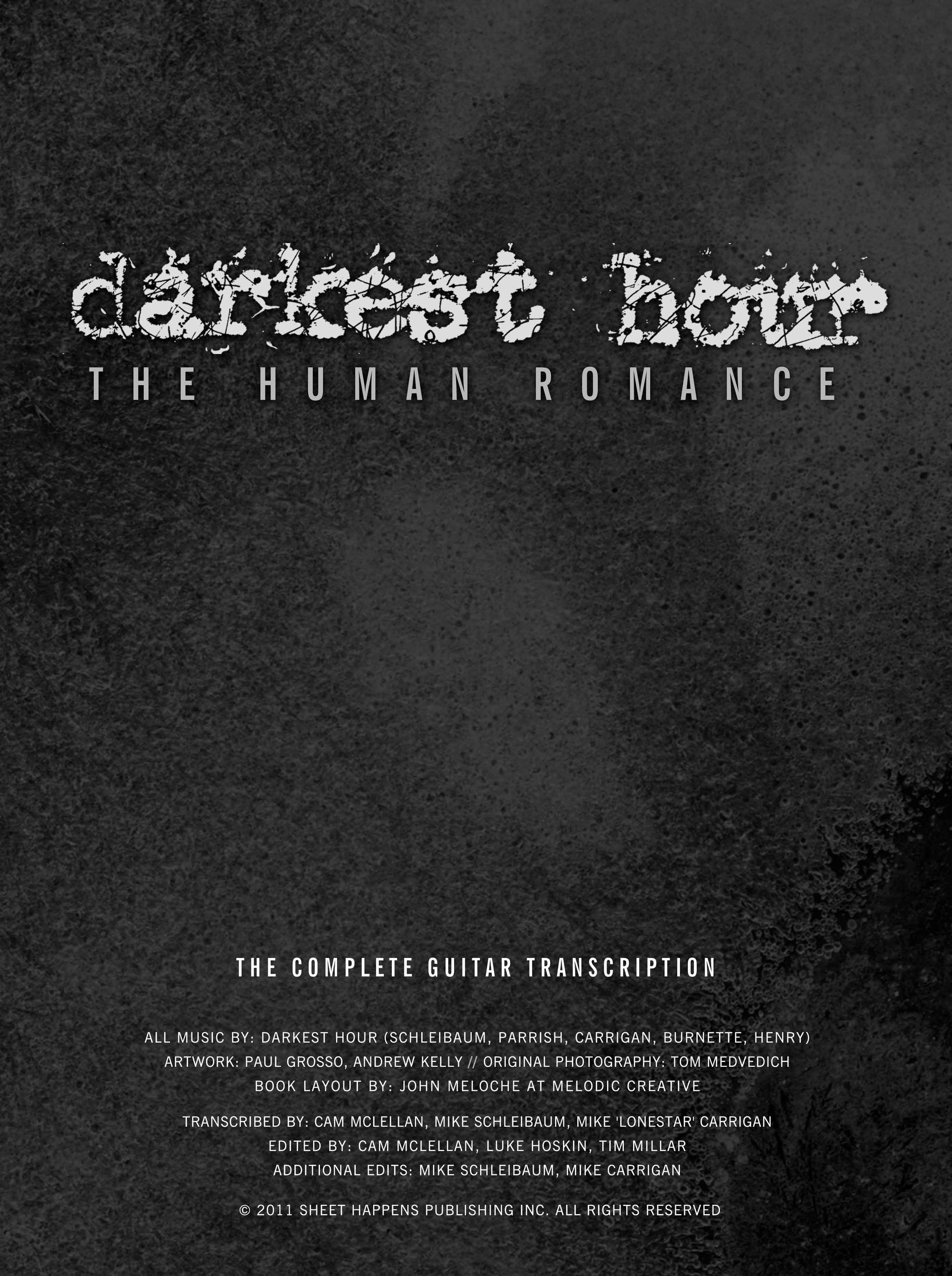 Darkest Hour: The Human Romance Official Guitar Tab Book – Sheet