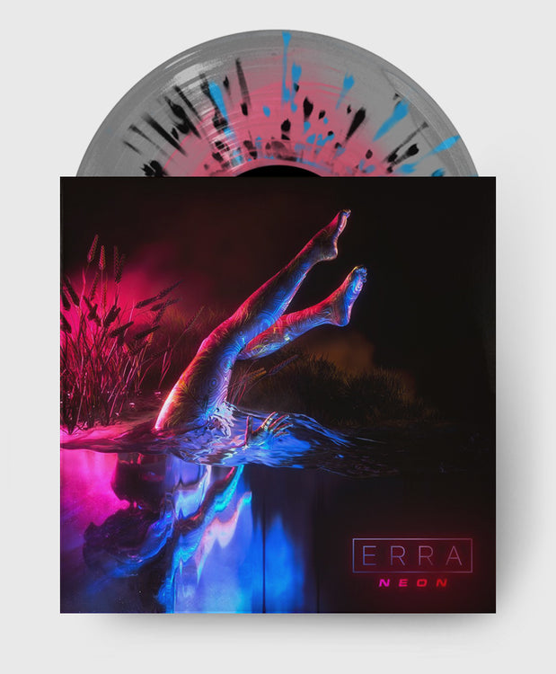 Cyan Black and Purple with Black Splatter Vinyl