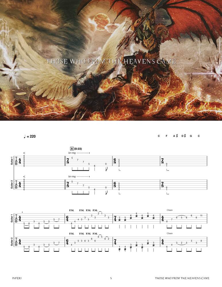 Inferi: The Path of Apotheosis Official Guitar Tab Book – Sheet