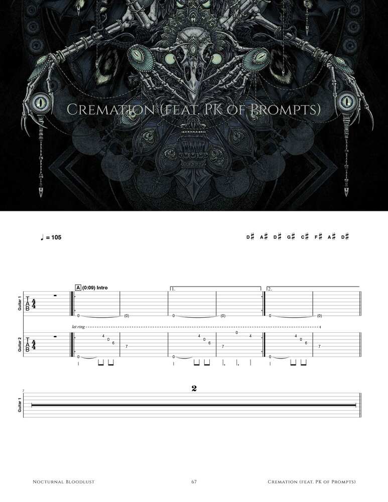 Nocturnal Bloodlust: Argos Official Guitar Tab Book – Sheet