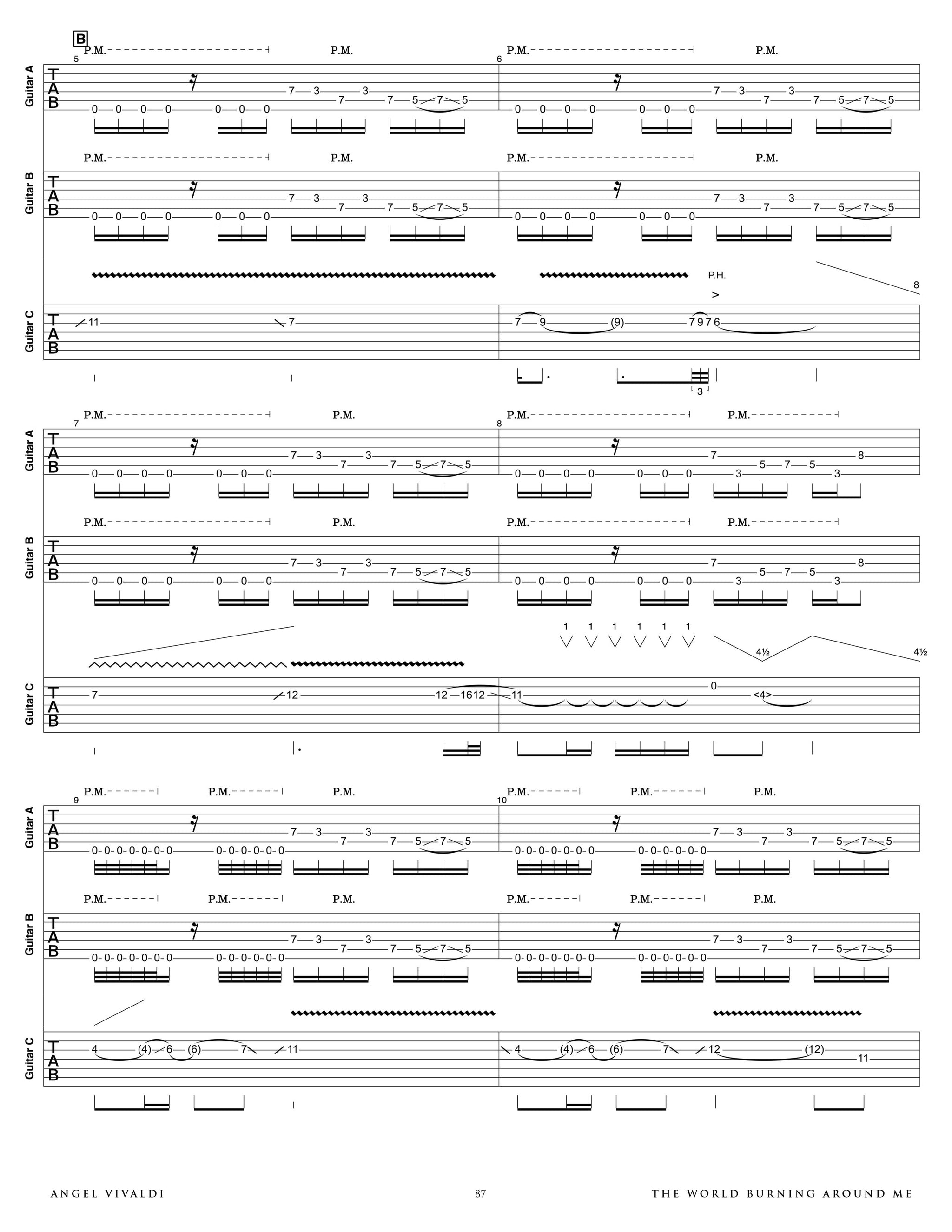 ANGEL BOÒKｓ C−2 リズムの祭典　レコード Angel Vivaldi: The Speed of Dark Official Guitar Tab Book – Sheet