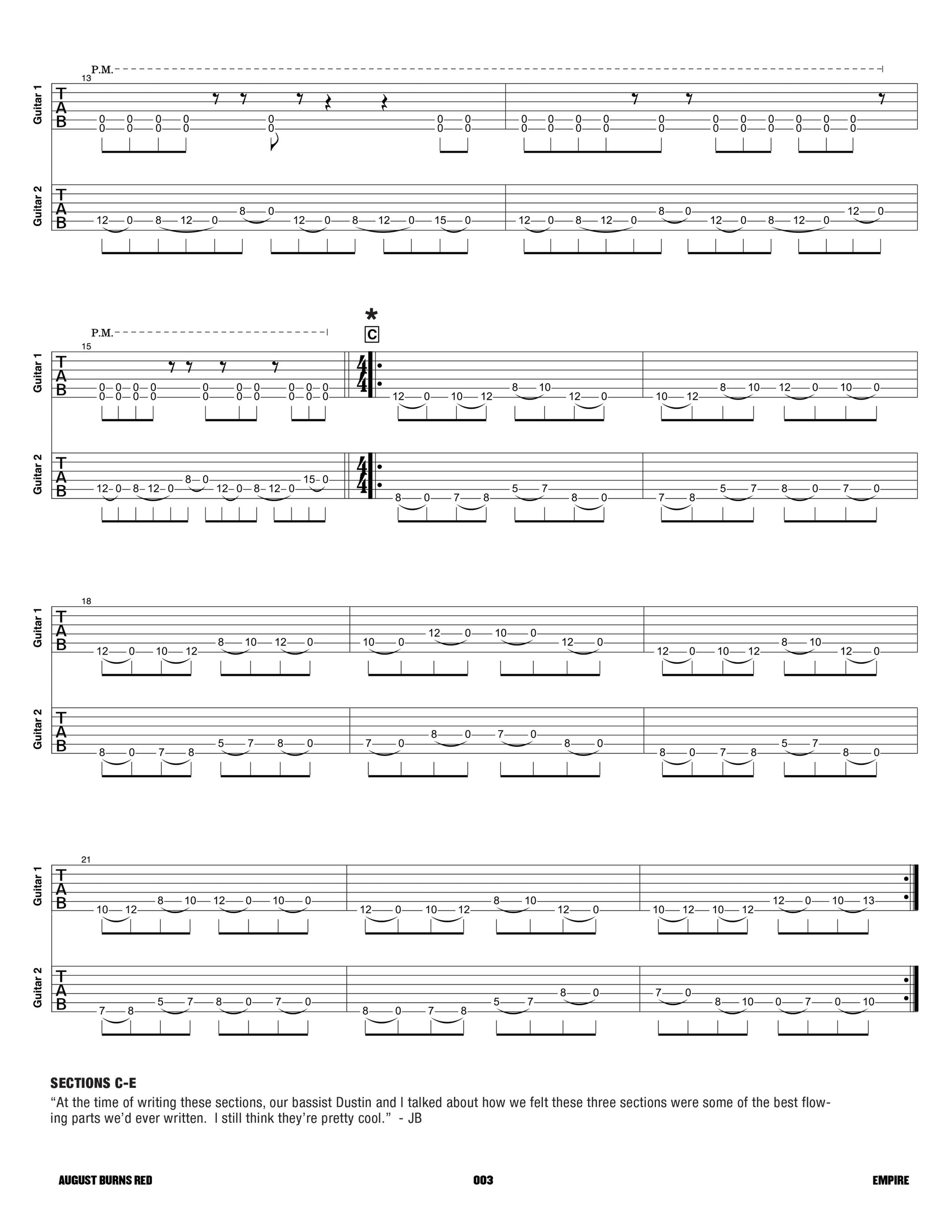 August Burns Red: Leveler Official Guitar Tab Book – Sheet Happens