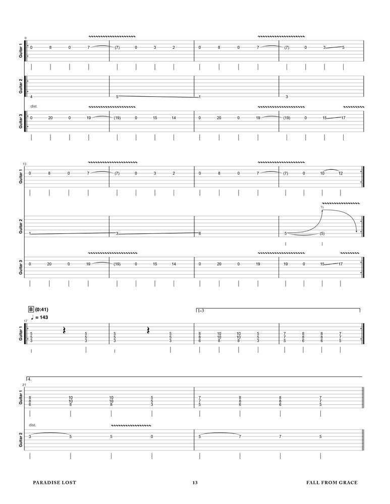 Paradise Lost: Obsidian Official Guitar Tab Book – Sheet Happens