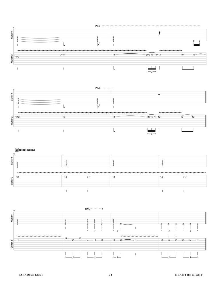 Paradise Lost: Obsidian Official Guitar Tab Book – Sheet Happens