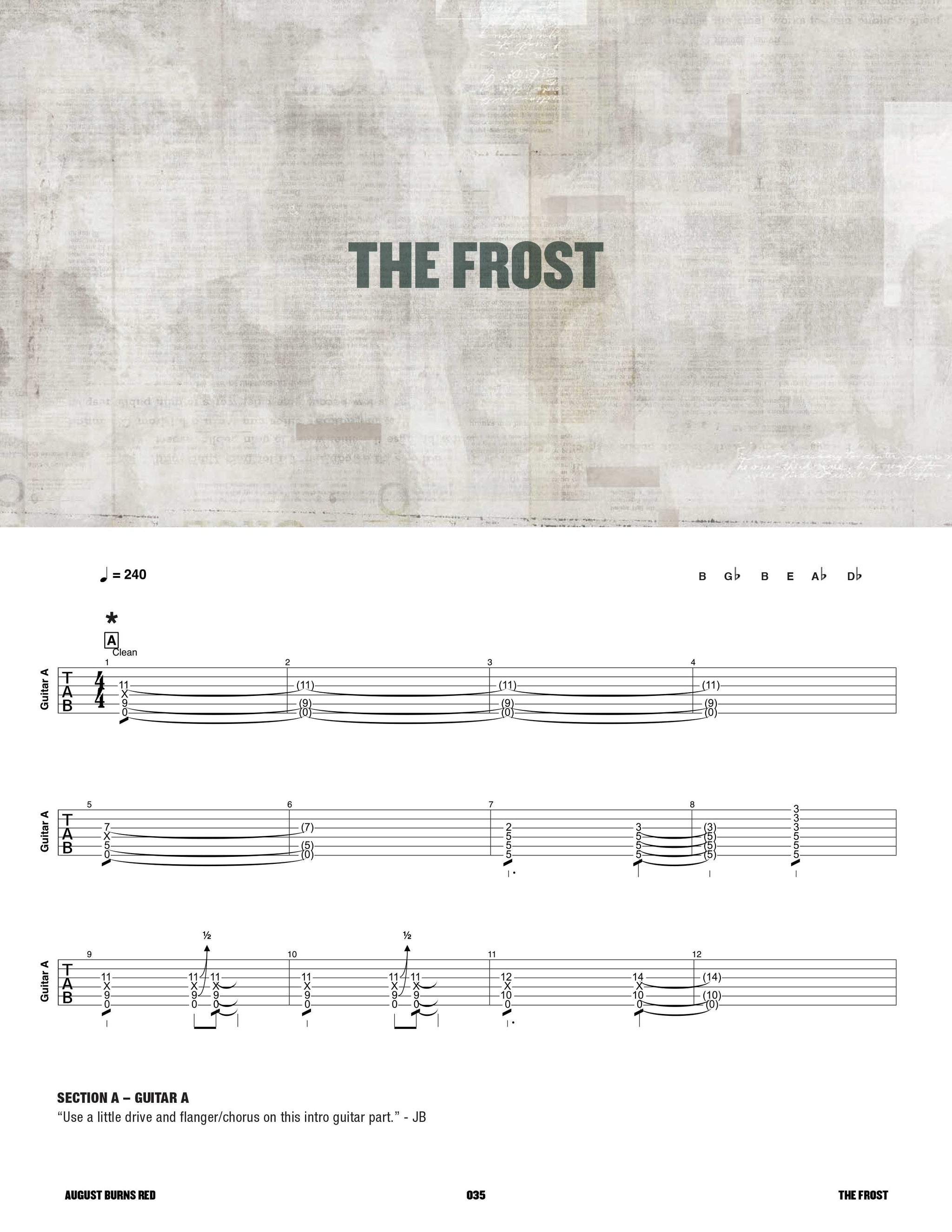 August Burns Red: Phantom Anthem Official Guitar Tab Book – Sheet