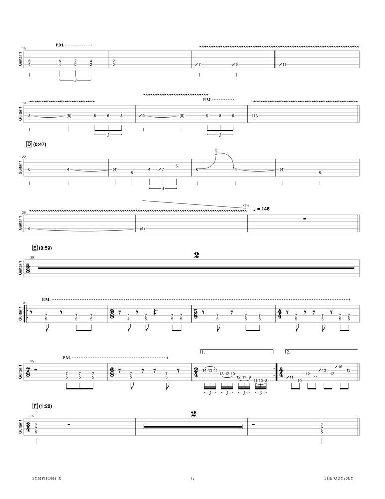 Symphony X: The Odyssey Official Guitar Tab Book – Sheet Happens