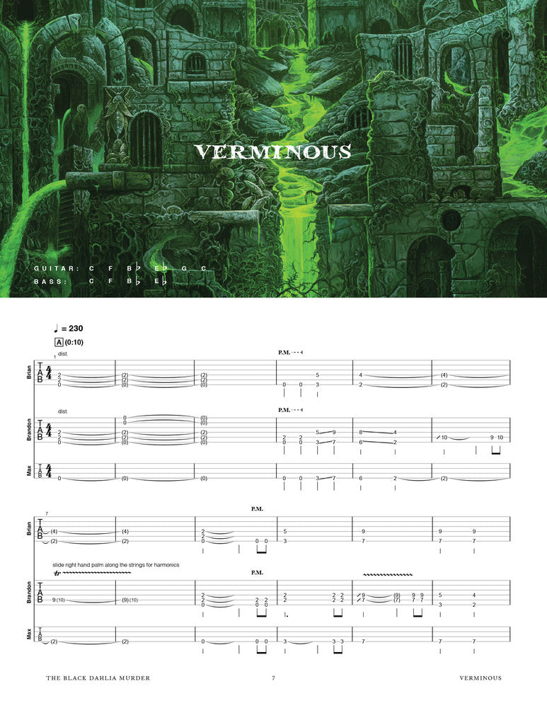 The Black Dahlia Murder: Verminous Official Guitar & Bass Tab Book