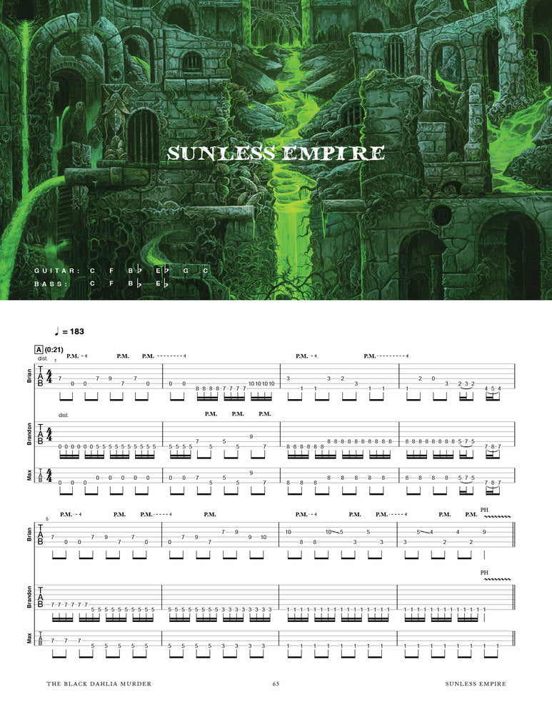 The Black Dahlia Murder: Verminous Official Guitar & Bass Tab Book